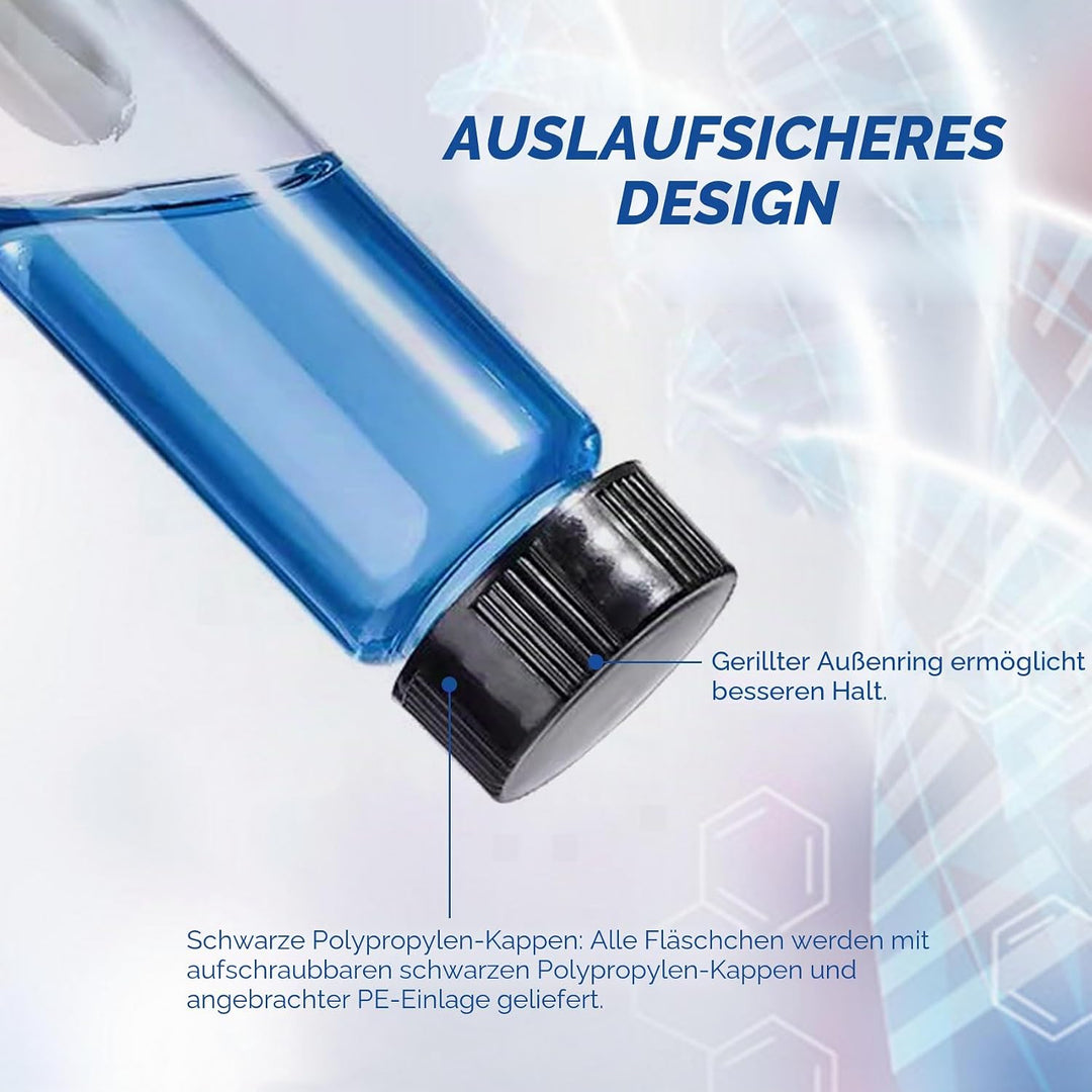 ALWSCI 100 Stück Glasfläschchen 12ml Probe Klarglas Fläschchen mit Schraubverschluss, Probenahme Gla