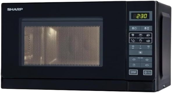 Sharp R242BKW Solo-Mikrowelle / 20 L / 800 W / 5 Leistungsstufen / 8 Automatikprogramme / Gewicht un