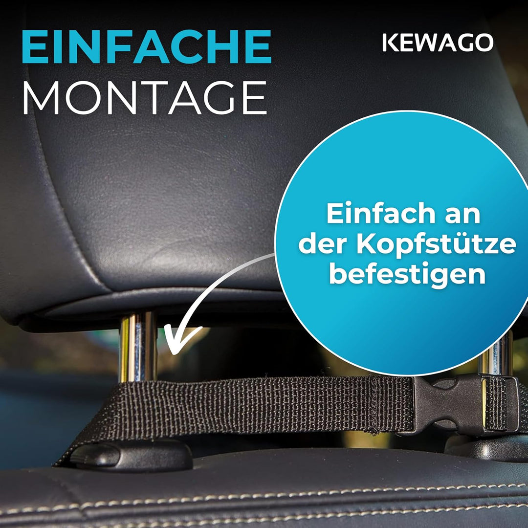 Kewago Rückenlehnenschutz Auto Kinder, Sitzschoner Auto Rückenlehne für die Rückseite der Vordersitz