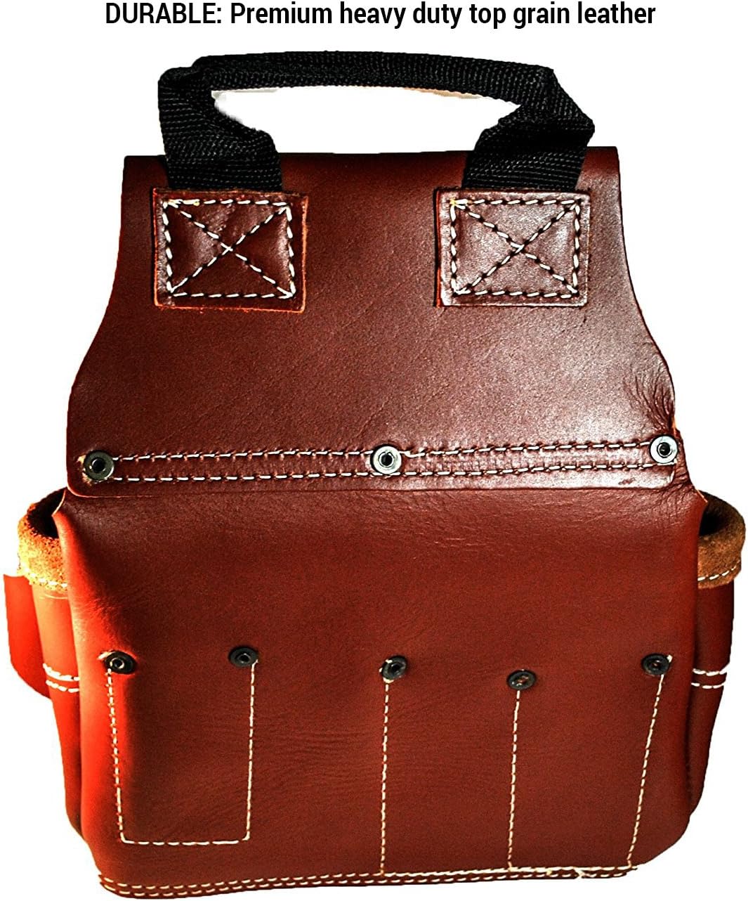 CLC Custom Leathercraft 21448 Pro Framer's Combo System Werkzeuggürtel, 15 Taschen, Braun, 4-teilig