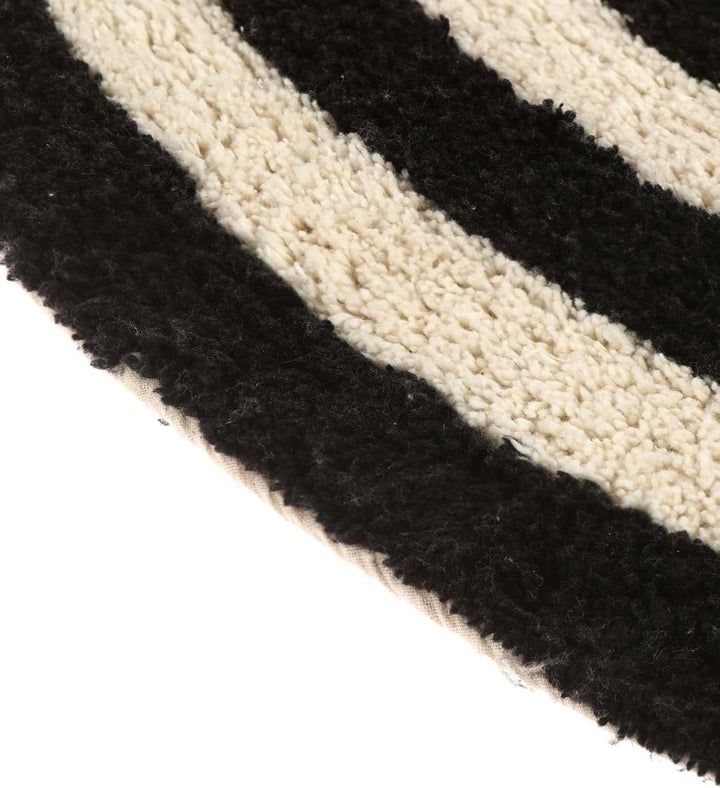 RugVista Badematte Chateau, ∅ 90 cm, Rund, Mittelflor, Anti-Rutsch, Moderner Badteppich, Maschinenwa