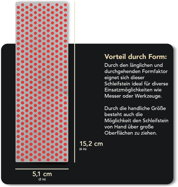 DMT Diamant-Schärfstein in Box aus Hartholz, 15,2 cm / 6 Zoll, Set mit 3 Schärfsteinen in 3 Körnunge