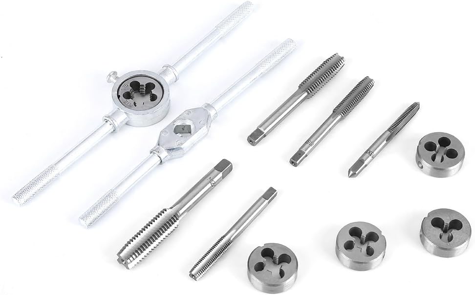Gewindeschneider Gewindebohrer Set Schraubenschlüssel M6 M7 M8 M10 M12 Matrizen Handwerkzeugsatz für