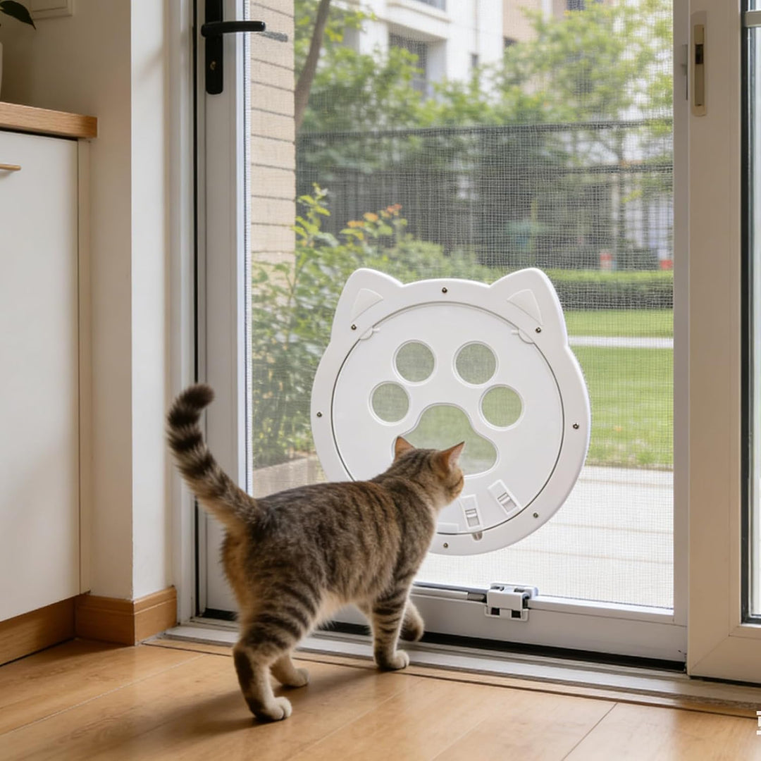 Katzenklappe für Fliegengitter, Katzentür für FensterKatzenklappe Innentür Aussentür Hundeklappe, K-