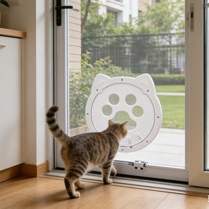 Katzenklappe für Fliegengitter, Katzentür für FensterKatzenklappe Innentür Aussentür Hundeklappe, K-