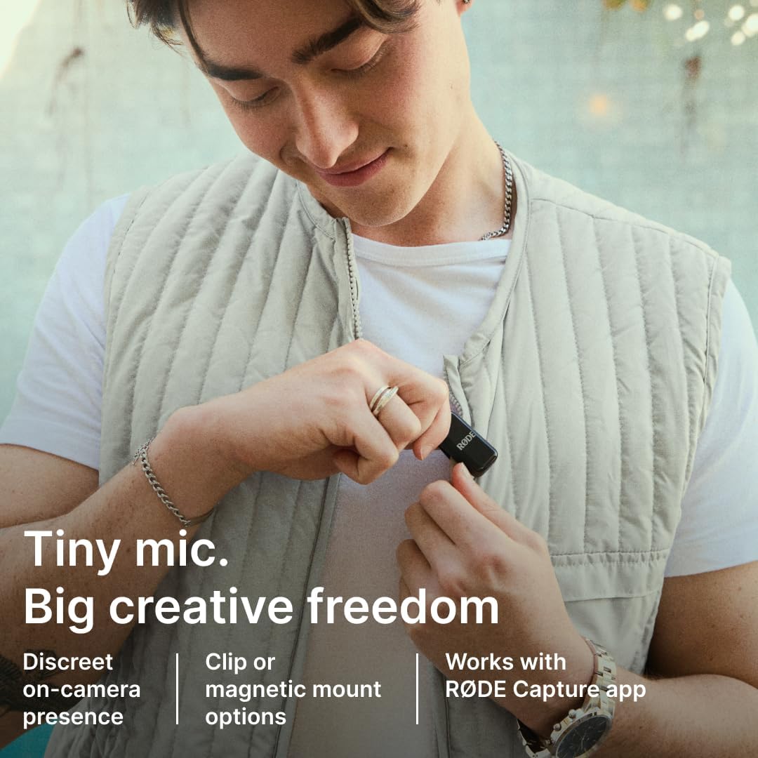 RØDE Wireless Micro - Kompaktes drahtloses Mikrofon, Zwei Mikrofone mit Ladehülle für die Erstellung