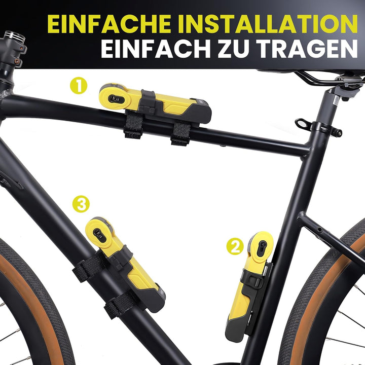 HIPARK Faltschloss Fahrrad, Fahrradschloss Faltschloss 100cm mit Schlüsseln, Fahrradschloss hohe Sic