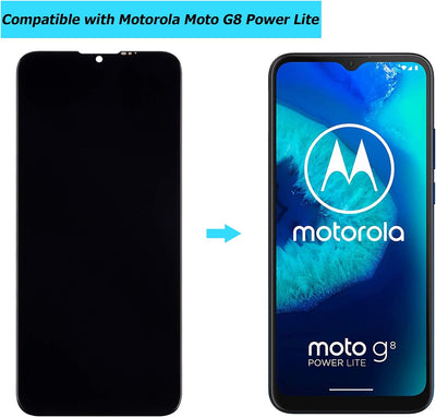 Vvsialeek Ersatz LCD Display Kompatibel Für Motorola Moto G8 Power Lite XT2055-2 Schwarz Ersatzteil