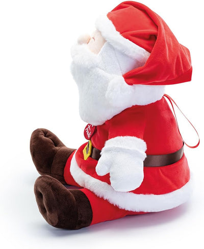 Trudi Weinachtsmann sitzt Santa Claus Puppe Plüsch. Stuffed Doll Sankt Nikolaus Geschenk | 28x32x25c