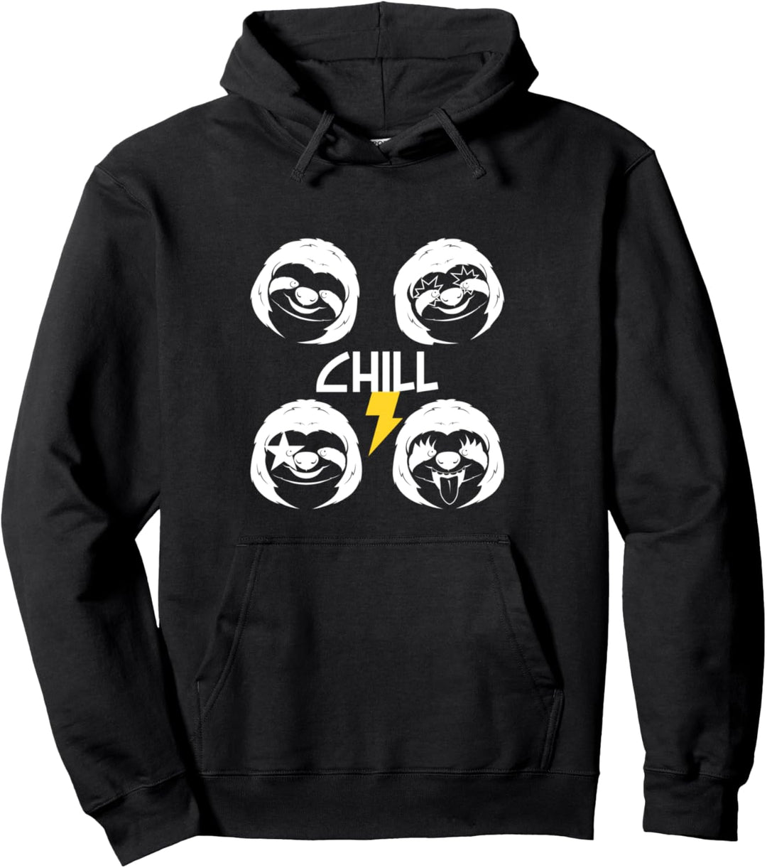 Classic Rock | SLOTH ROCKERS "Chill" | Funny Rock Music Pullover Hoodie