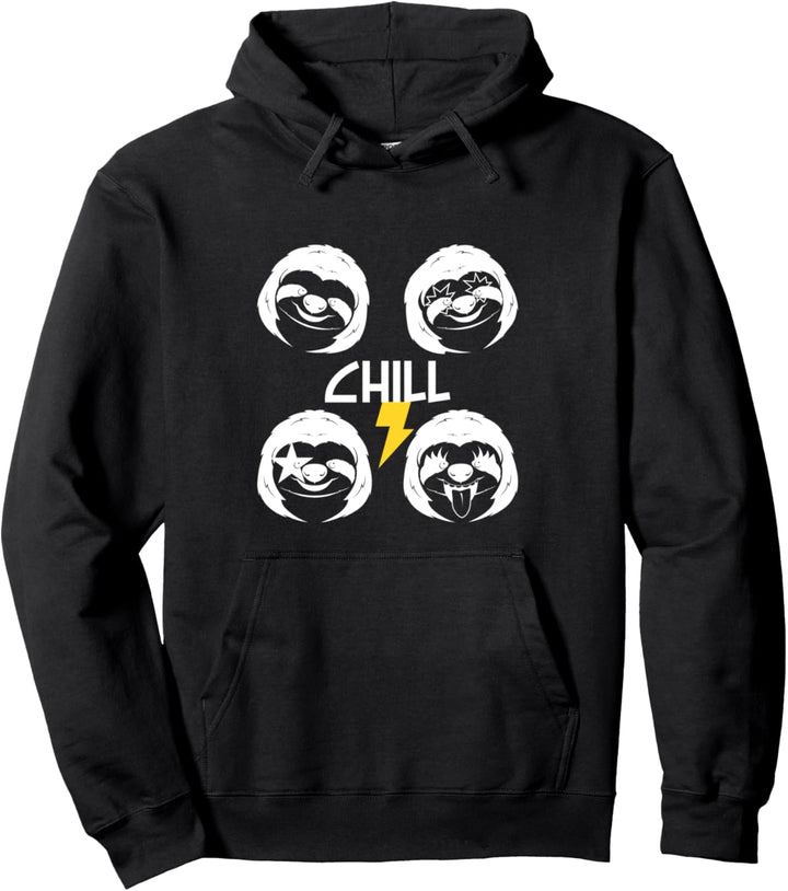 Classic Rock | SLOTH ROCKERS "Chill" | Funny Rock Music Pullover Hoodie