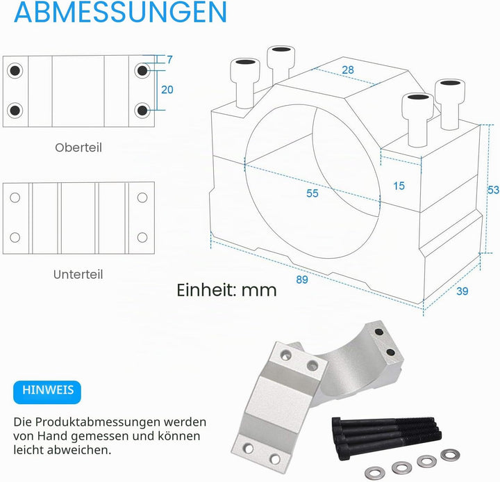 Daedalus CNC Bürstenloser Spindelmotor Kit, 500w, ER16, 48V DC, 12000RPM ER16 500 W Er16-Kit