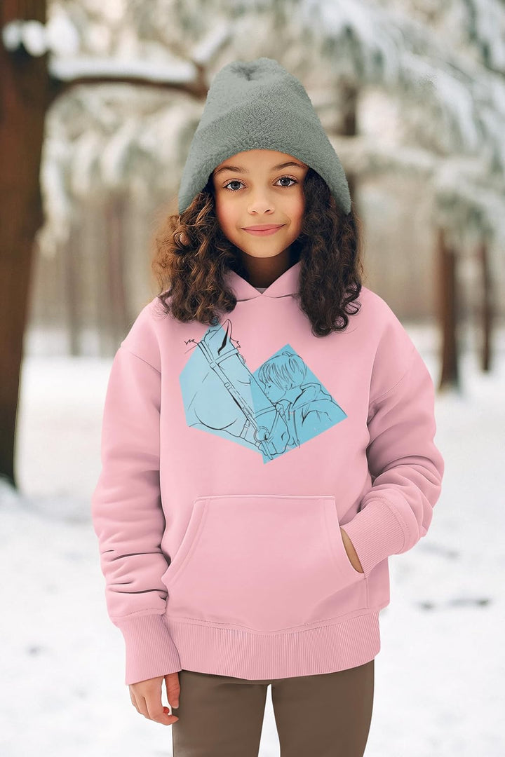 Pferde Pullover Mädchen : Pferde Liebe - Kapuzenpullover für Mädchen - Pferde Geschenk - Kinder Hood