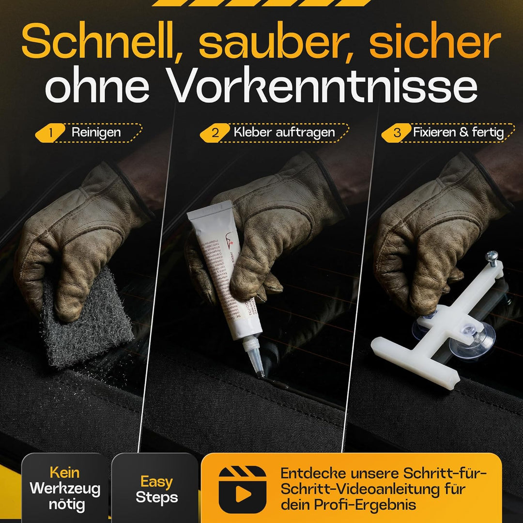 Cabrio Verdeck Scheiben Reparatur Set Heckscheibe