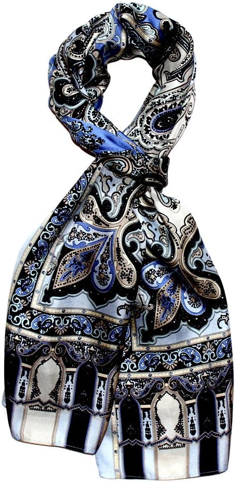 Lorenzo Cana Damen Seidenschal Paisleymuster Schaltuch aus 100% Seide 50 cm x 165 cm Damentuch 89070