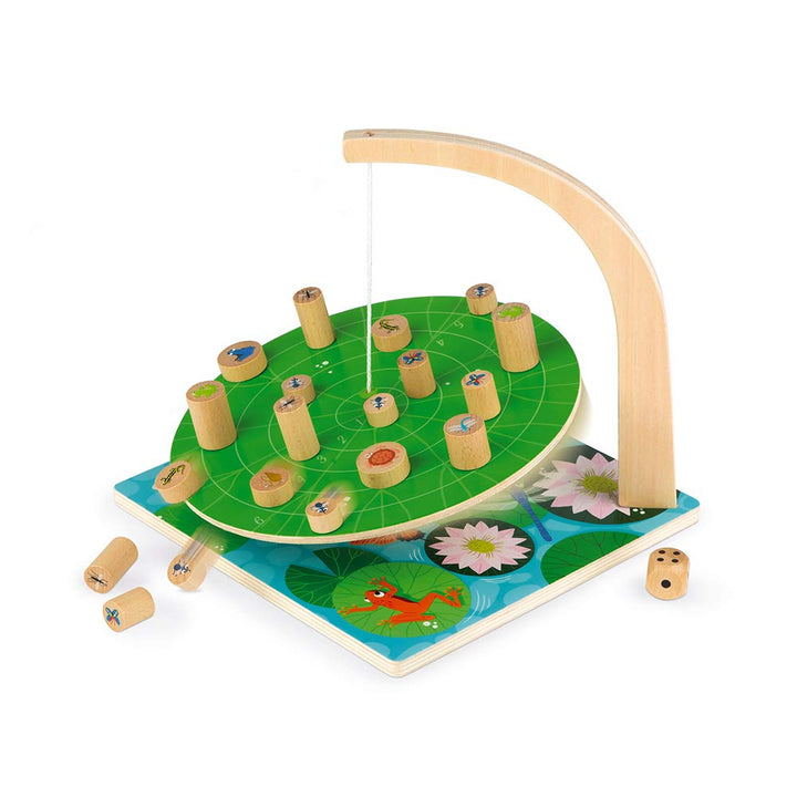 Janod - Waterlily Challenge - Childrens Board Game - Skill and Strategy Game - Wooden Toy - 2 to 6 P