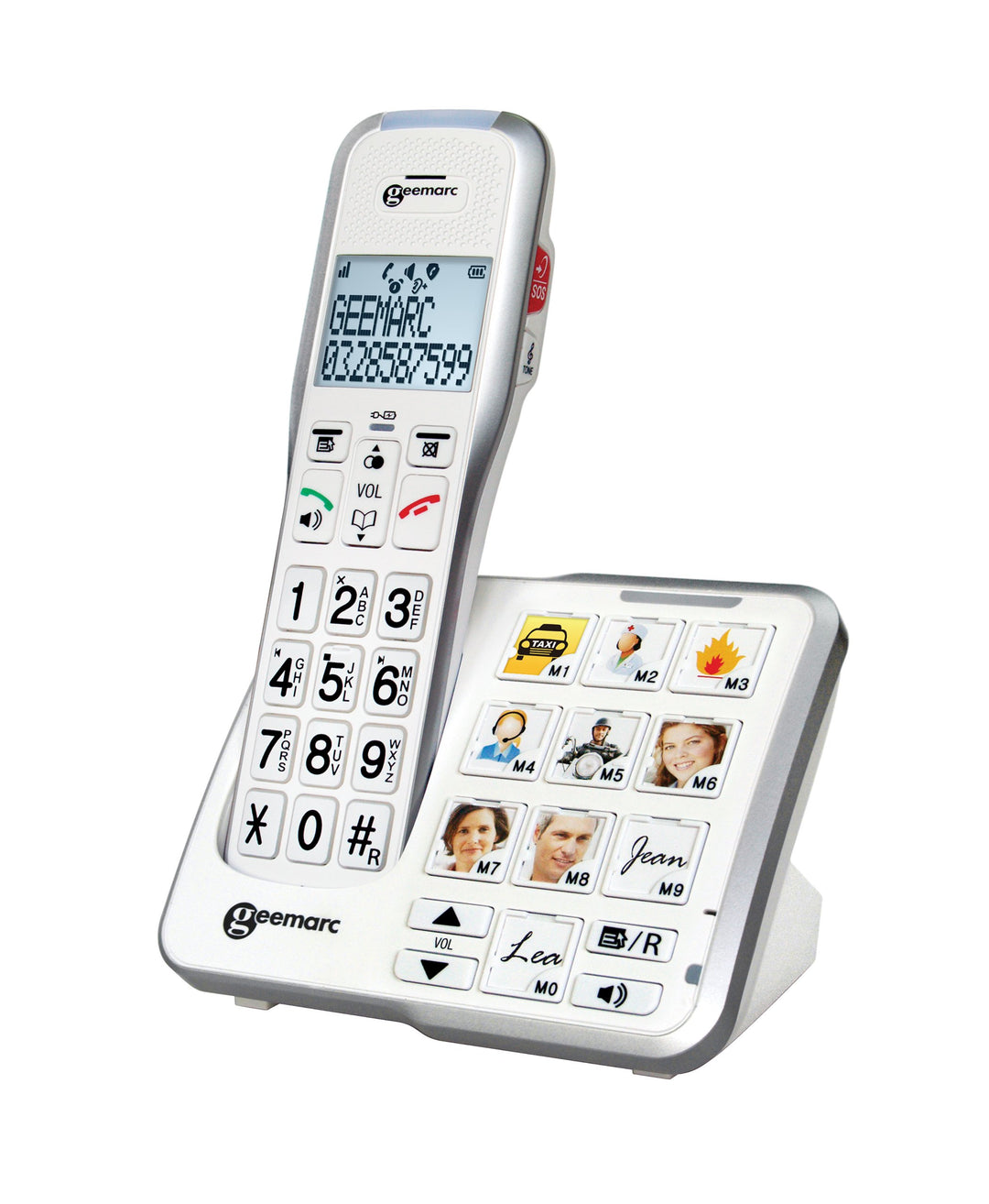 Geemarc Amplidect 595 Photo - Verstärktes Festnetztelefon mit Notruffunktion, starkem Klingelton und