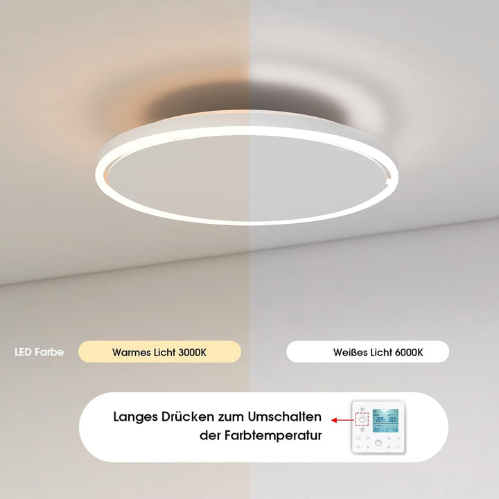 Infrarotheizung Deckenmontage 1440 Watt, Infrarot Deckenheizung mit LED Beleuchtung Licht, Heizstrah