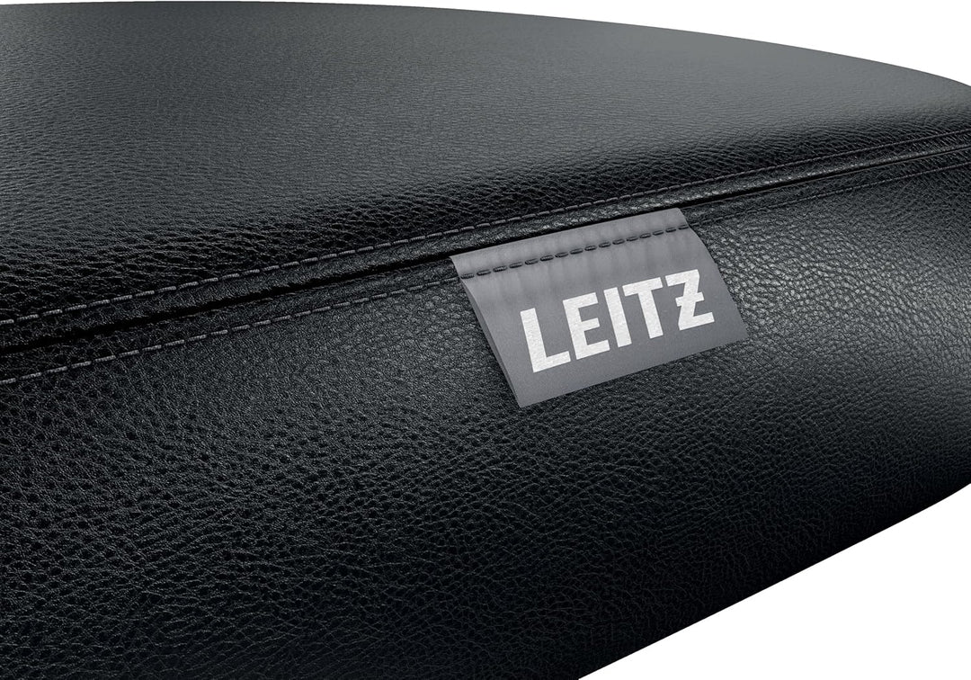 Leitz Ergo Höhenverstellbarer Sitzhocker (46–59 cm) mit Rollen, Bürohocker mit Sitzpolster, Ergonomi