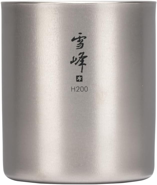 Snow Peak Ti-Double H200 Stacking Mug TW-124 [Japan Import] Einheitsgrösse (1er Pack) Titan, Einheit