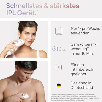 Braun Smart IPL 7 Skin i·expert, Gratis App, Haarentfernungsgerät Damen, 3 Aufsätze, sichtbare Haare