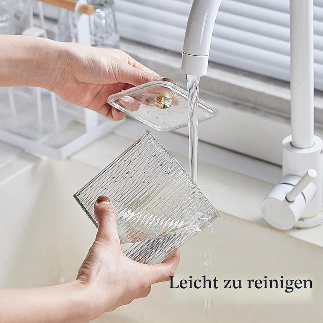 Veki Wattestäbchen Behälter mit Deckel, Transparente Wattepads Aufbewahrung, Wattestäbchen Halter fü