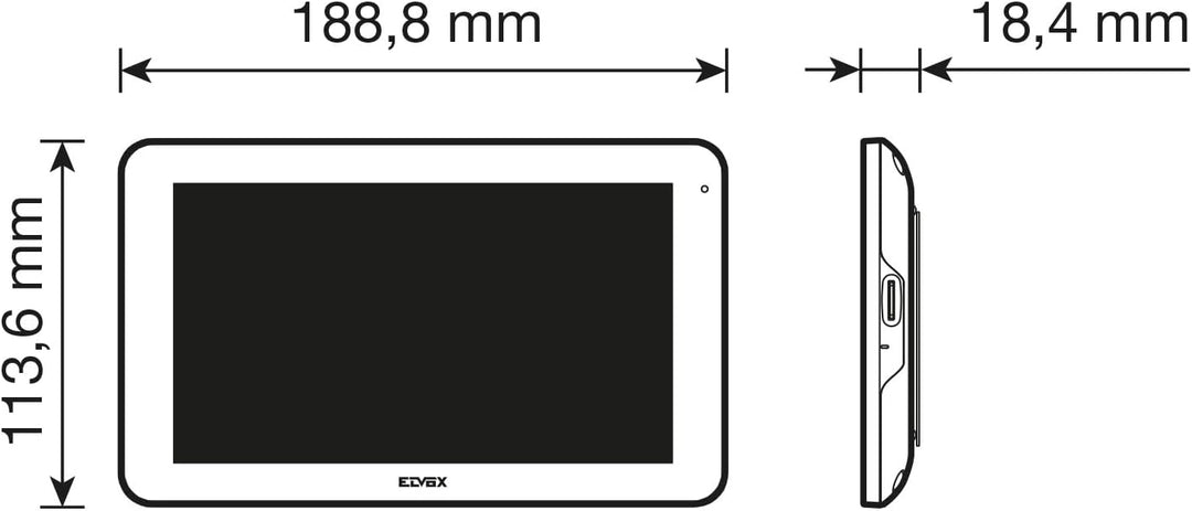 VIMAR K42915 Set AP-Videohaustelefon mit 1 Touchscreen-Videohaustelefon, 1 RFID-Audio-/Video-Klingel