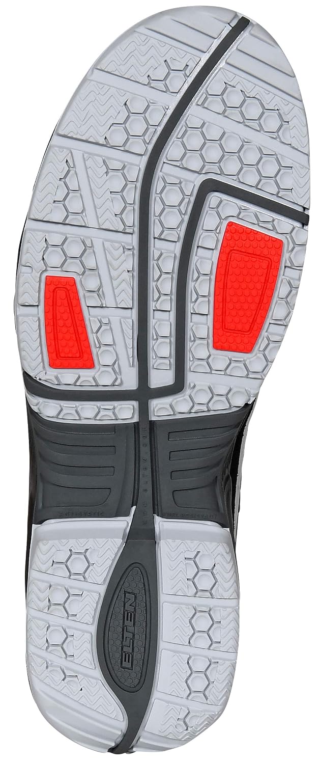 ELTEN Sicherheitsschuhe Rusher Low ESD S1, Herren, Textil, Stahlkappe, leicht, sportlich, Schwarz, G