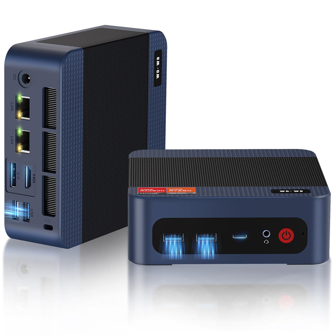 wo-we P8 Gaming Mini PC, AMD Ryzen 5 7640HS(Besiegen 6600H/ 6800U); 32GB (2x16GB) DDR5 1TB PCIe 4.0