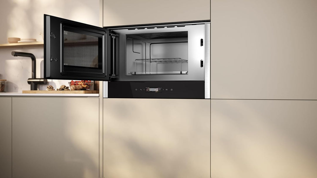 NEFF NL4GR31N1 Einbau-Mikrowelle N70, Integrierbare Mikrowelle mit Grill 40 x 60cm, Full Touch TFT-D