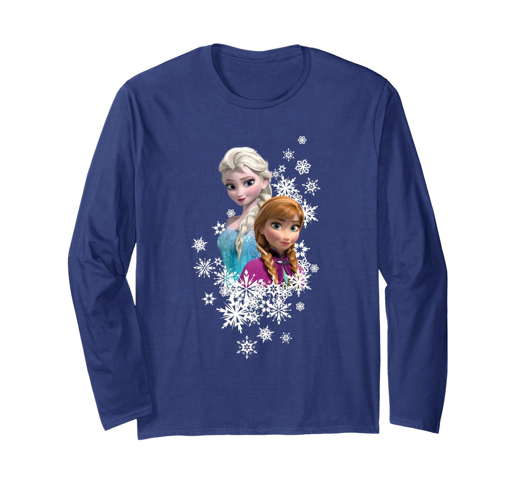 Disney Frozen Anna and Elsa Snowflakes Langarmshirt