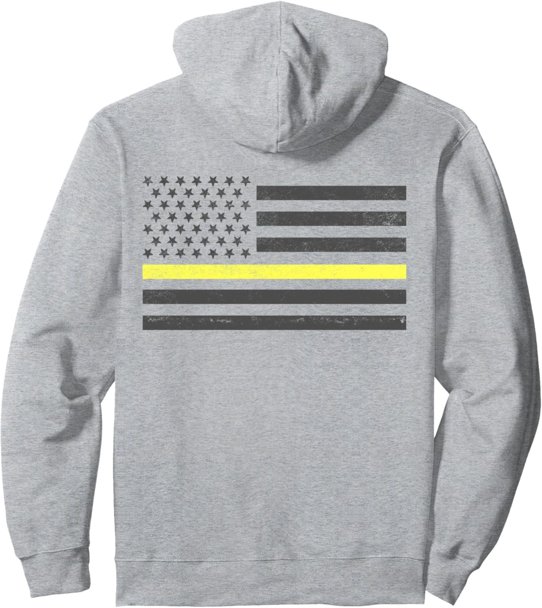 Polizei Dispatcher USA Flagge dünne gelbe Linie Geschenk Pullover Hoodie