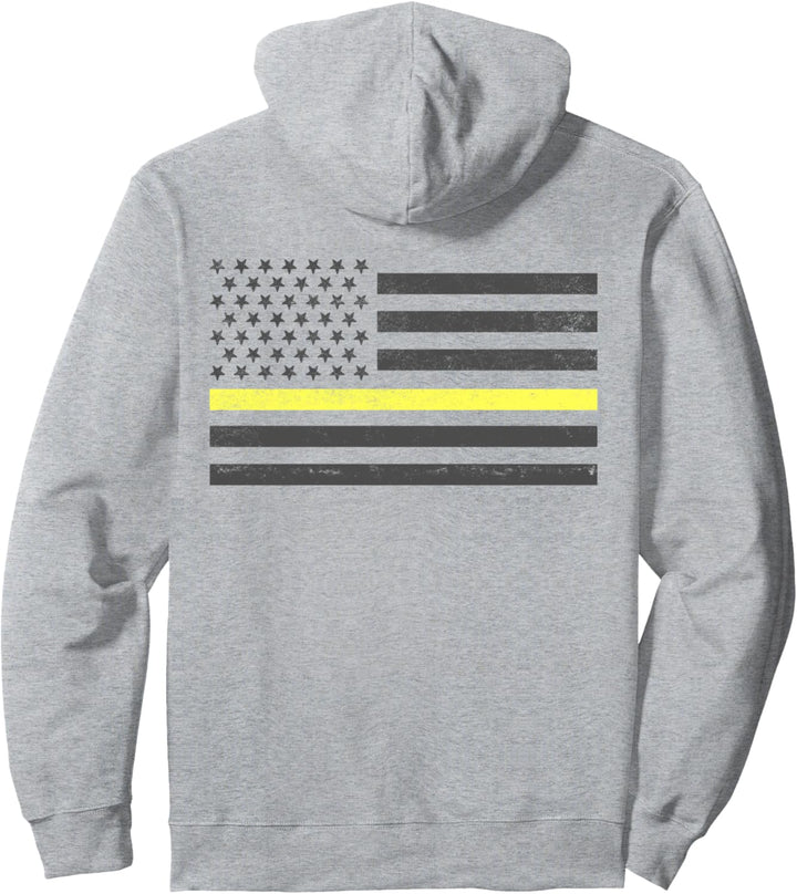 Polizei Dispatcher USA Flagge dünne gelbe Linie Geschenk Pullover Hoodie