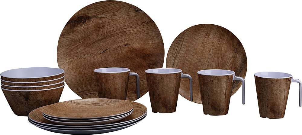 Gimex Melamin-Set Holzdekor