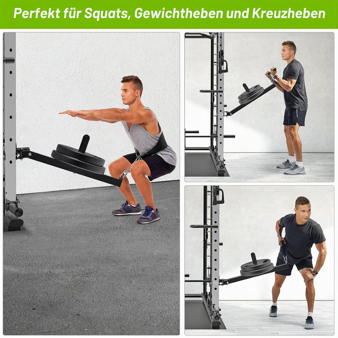 SELEWARE Gürtel Kniebeugenhebelarm Befestigung für 5,1 x 5,1 cm und 7,6 x 7,6 cm Power Cage, Squat R