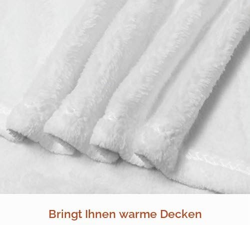 YISUMEI Decke 150x200 cm Kuscheldecken Sanft Flanell Weich Fleecedecke Bettüberwurf Fussball Holz Gr