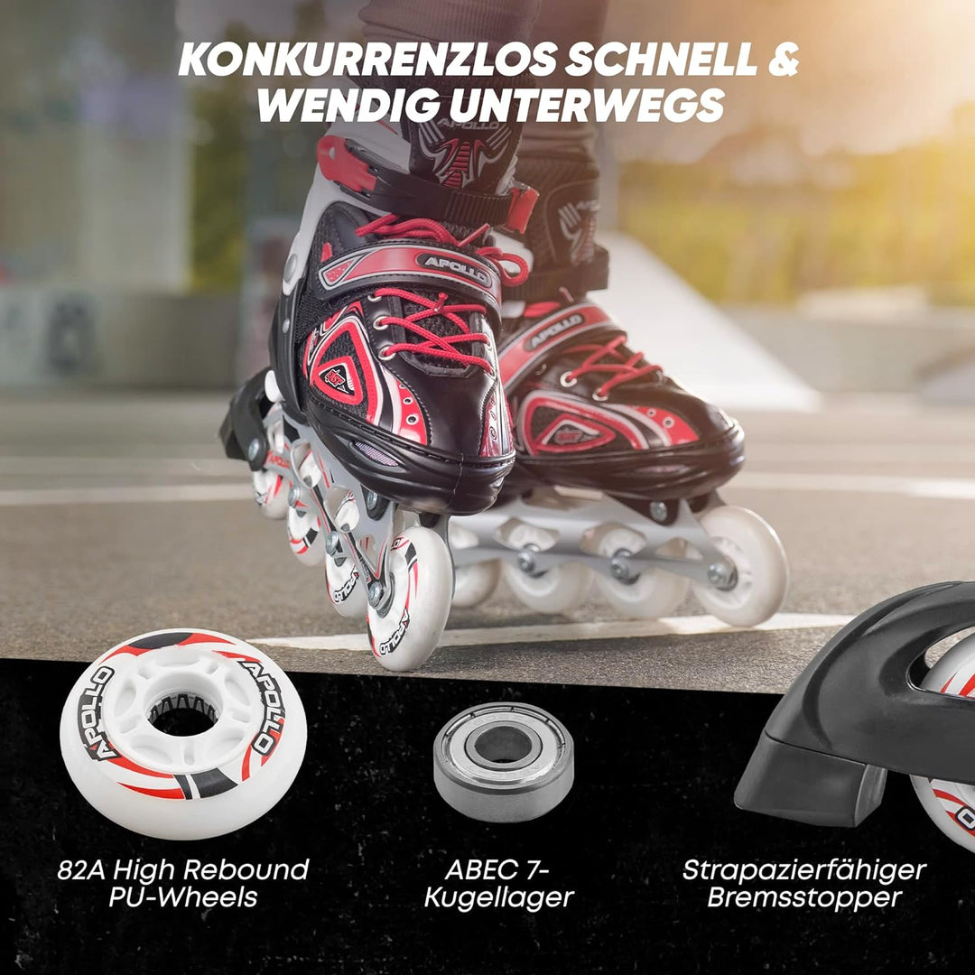 Apollo Super Blades, grössenverstellbare Inline Skates für Damen und Kinder, Inliner für Erwachsene,