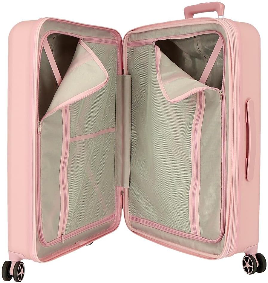 Reebok Roxbury Koffer, mittelgross, Rosa, 48 x 70 x 26 cm, fester ABS-Kunststoff, integrierter TSA-V