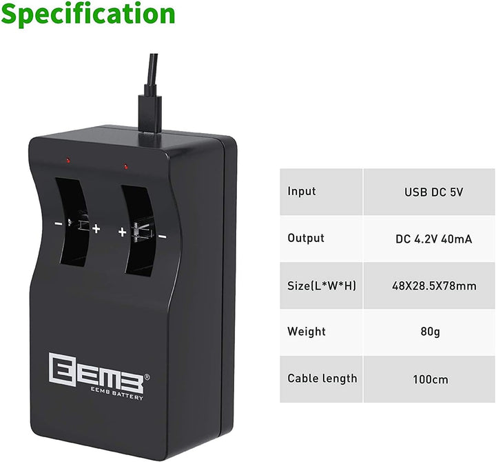 LIR2450 Akku 2450 Lithium-Ionen-Akku-Ladegerät mit 3,7 V 120 mAh Lithium-Ionen-Knopfzellenbatterie (