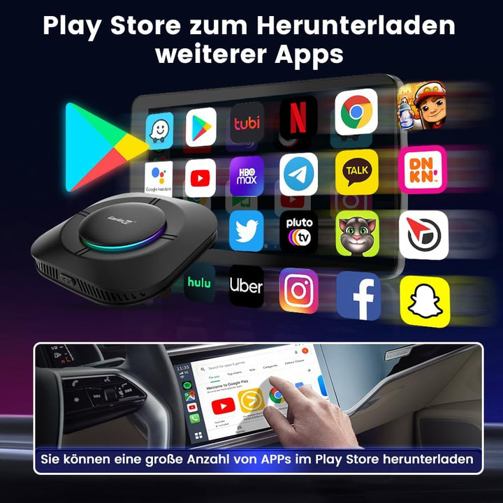 CarlinKit Android 13.0 AIBox Adapter - Wireless CarPlay&amp;Android Auto, 4GB+64GB Android 13.0 Standalo
