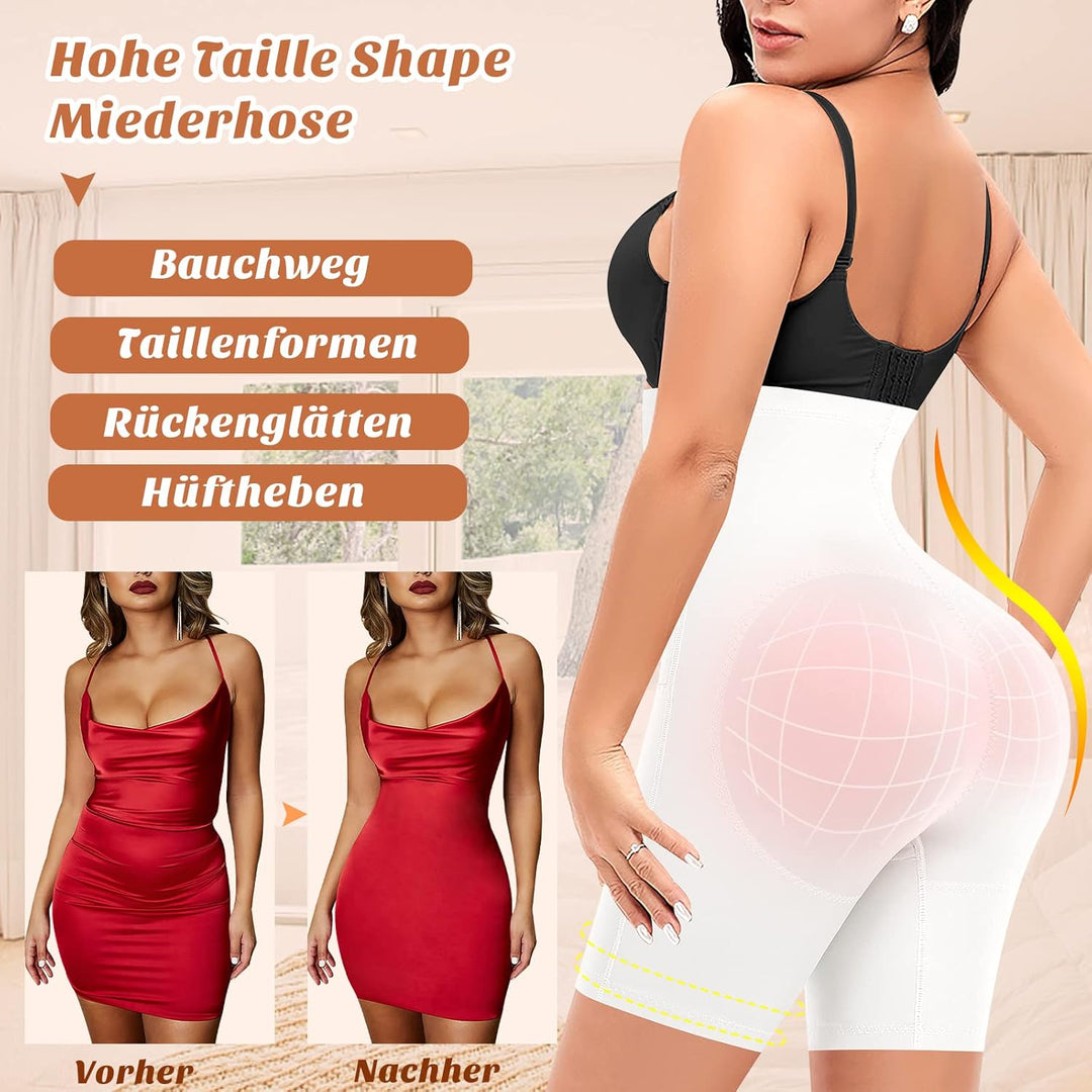 Bauchweg Unterhose Damen Shapewear Spitze Miederhose Figurformende Unterwäsche Hohe Taille Miederpan