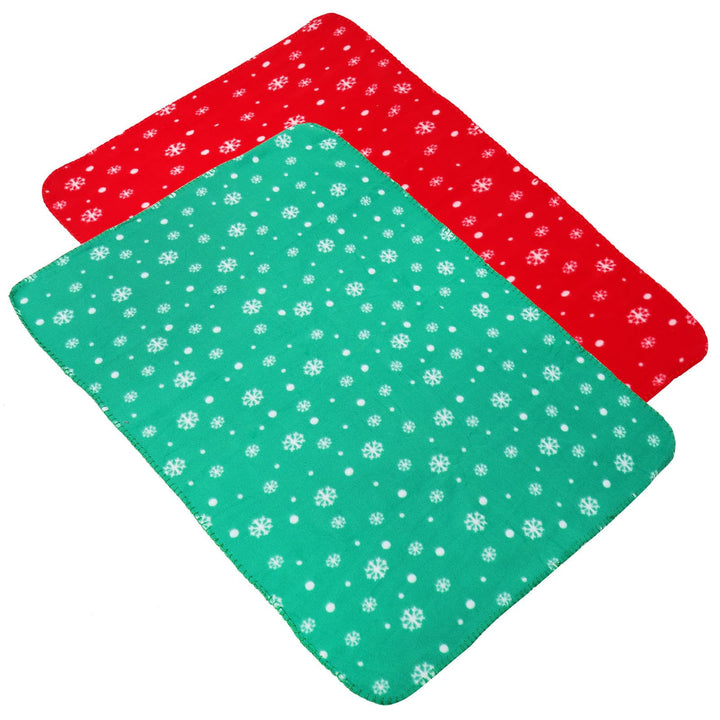 MAGICLULU 2 Stück Weihnachtliche Haustierdecke aus Stoff für Hunde und Katzen 100x70 cm Warm und Tra