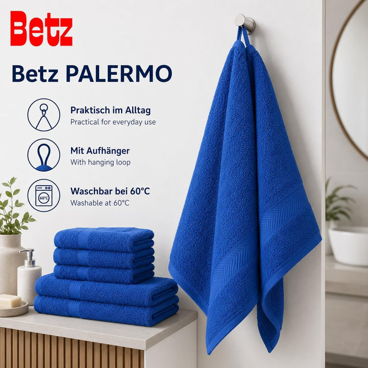 Betz 12-TLG. Handtuch-Set Palermo 100% Baumwolle 2 Liegetücher 4 Handtücher 2 Gästetücher 2 Seiftüch