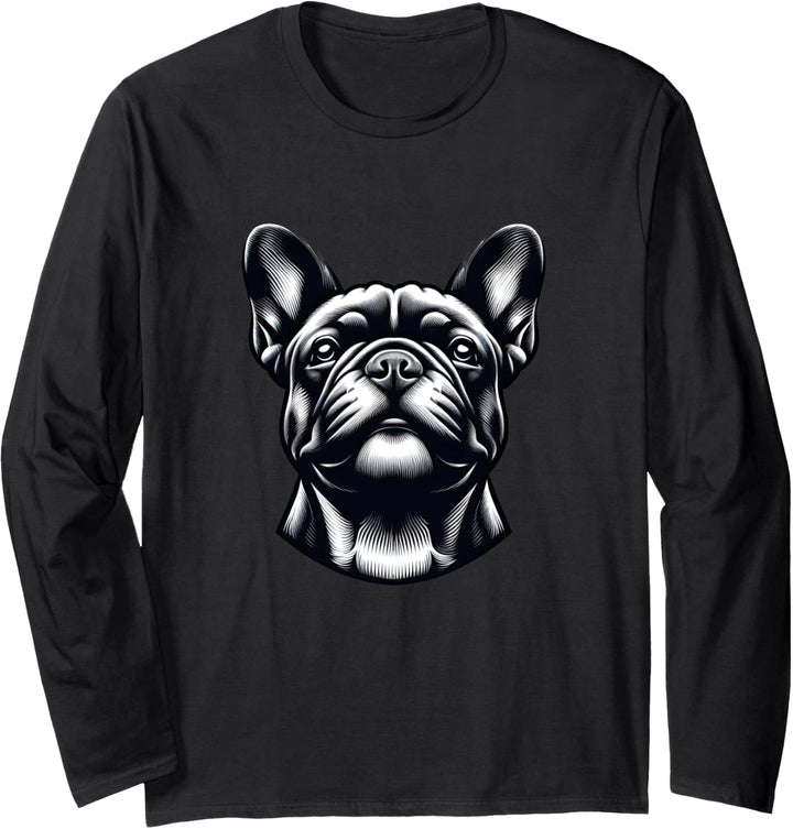 Frenchie Haustier Französische Bulldogge Rasse Hund Papa Mama Tierfreund Langarmshirt