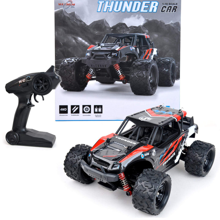 FunTomia Maximum RC Monster Truck - 4WD Thunder Car 36km/h ferngesteuertes Auto - Ersatzteile (1x Mo