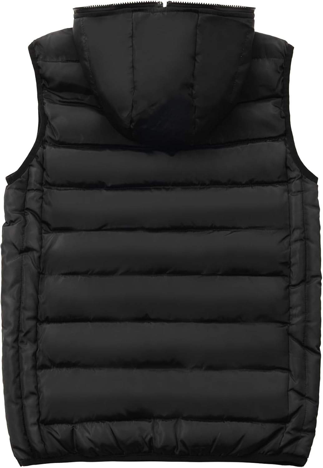 LAUSONS Kinder Warme Weste Jungen Steppweste Ärmellose Winterjacke Puffer Weste mit Kapuze Schwarz 1