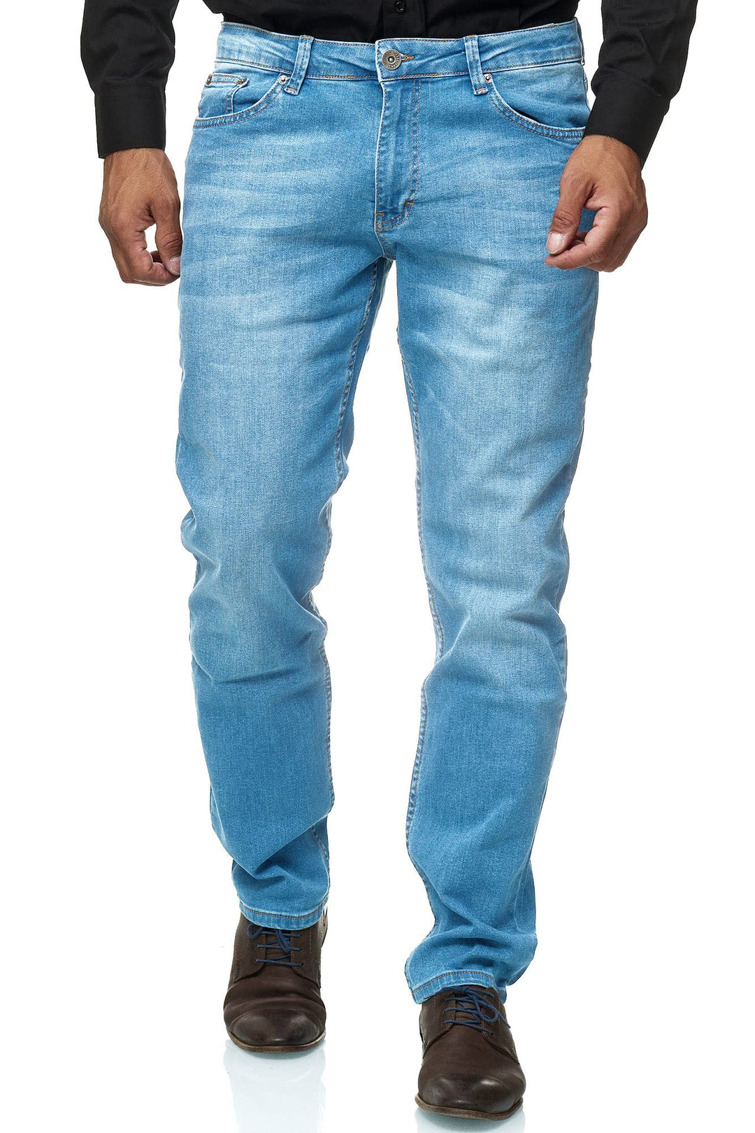 JEEL Herren-Jeans - Regular-Fit Straight-Cut 29W / 30L 02-hellblau, 29W / 30L 02-hellblau