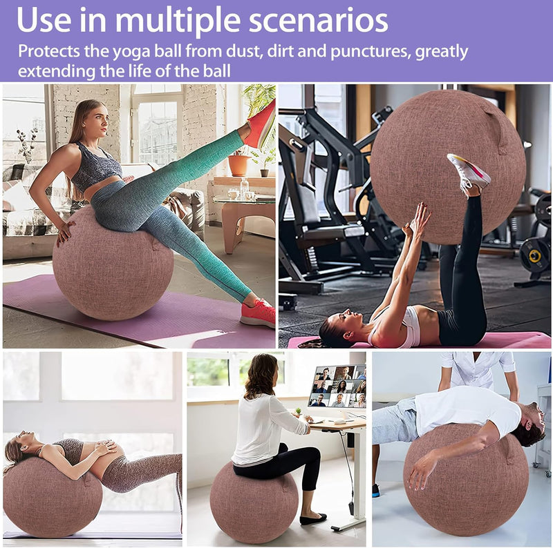 ZOSONET Sitzball Abdeckung,55cm 65cm 75cm Gymnastikball Bezug für Sitzball Fitnessball,Faltbar Sitzb