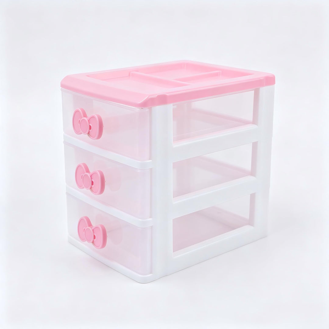 Schöne Mädchen rosa Farbe Kawaii &amp; niedliche Desktop-Schublade Aufbewahrungsbox Empfänger Organizer