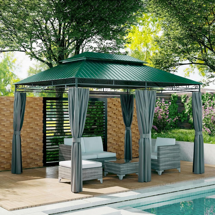 Mondeer 14x Trapezbleche, 105cm x 56cm = 8 m² Dachblech Metall, Dachplatten Verzinkter Stahl 0.25mm,